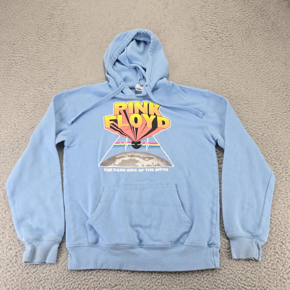 Pink Floyd Hoodie Womens XS Blue The Dark Side of The‎ Moon Long Sleeve Pullover